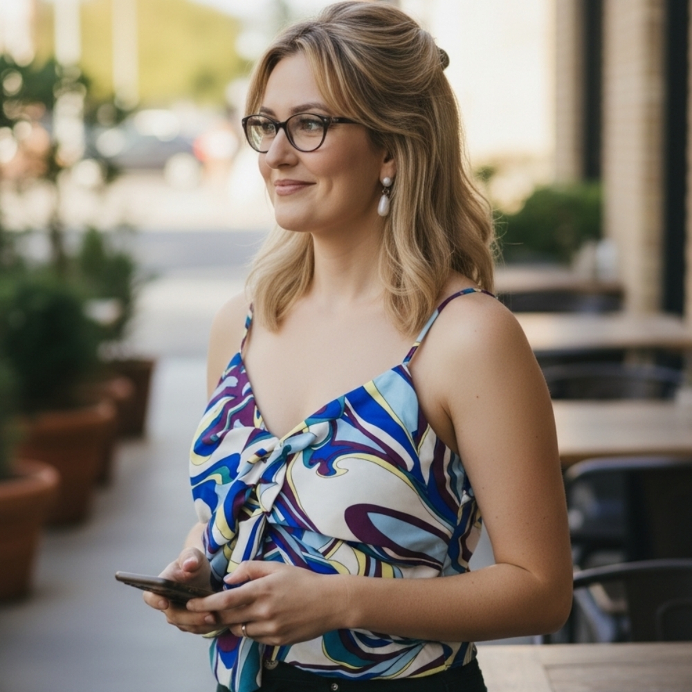 EXPRESS Coachella  Crop Cami Top Small Cropped Girly Summer Abstract Edgy